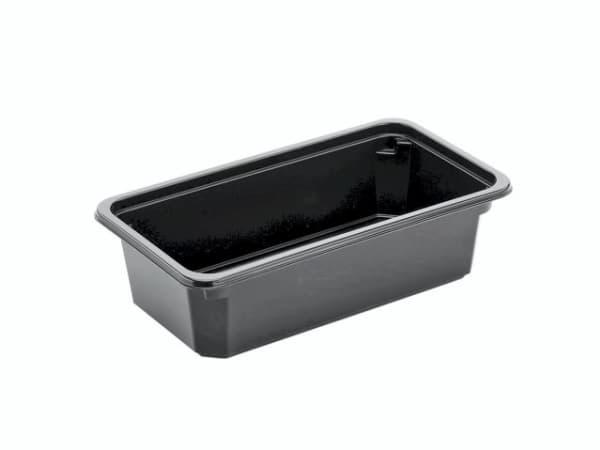 Bakke Kageboks 1-rum K2182-1F 605 ml 179x98x50 mm PP Sort,608 stk/krt
