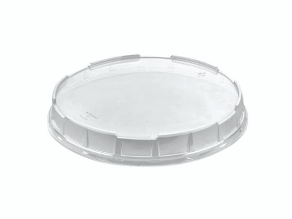 Plastlåg K 5321-2 Ø330x43 mm Høj model APET Klar til Pizza/Tapas bakker,50 stk/krt