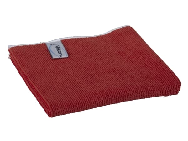 Mikrofiberklud Vikan Basic rød 32x32cm 5stk/pak