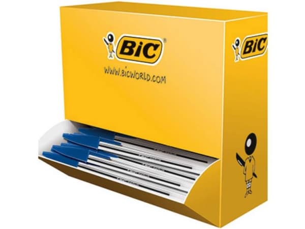 Kuglepen, BIC Cristal, 1 mm, medium, sort, pakke a 100 stk