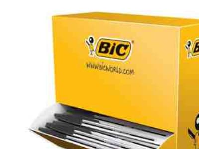 Kuglepen, BIC Cristal, 1 mm, medium, sort, pakke a 100 stk
