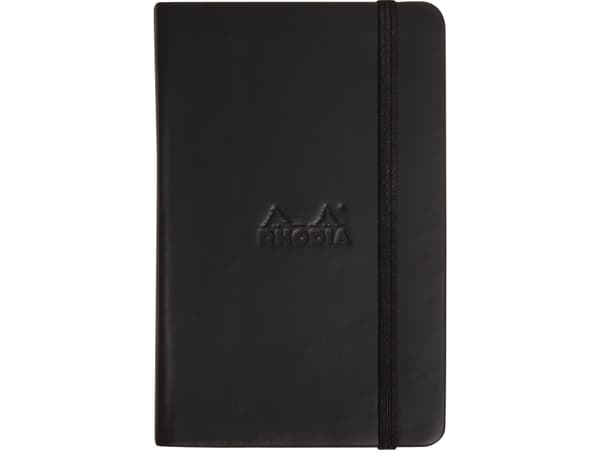 Rhodia Webnotebook A5 Black - lined Ivory paper 90gram - 192pages - leatherette hardcover notebook - Rhodia nr. 118609C