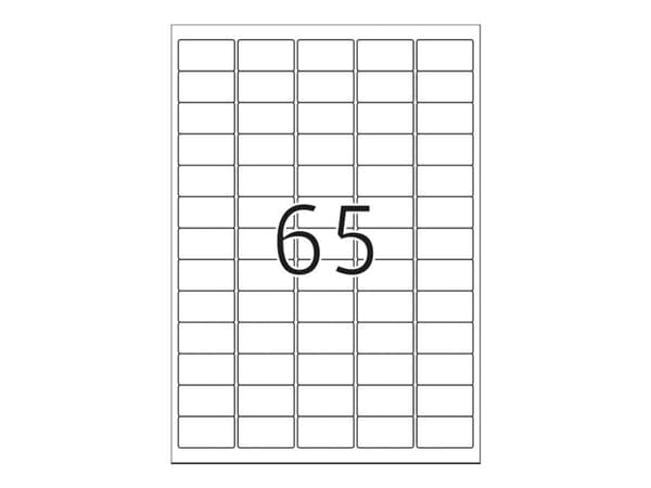 HERMA Premium - Papper - matt - permanent självhäftande - högvit - 38.1 x 21.2 mm 6500 etikett (er) (100 ark x 65) laminerade adressetiketter