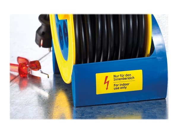 HERMA 8030, Keltainen, Itse kiinnittyvä tulostintarra, A4, Laser, Kiinteä, Matta