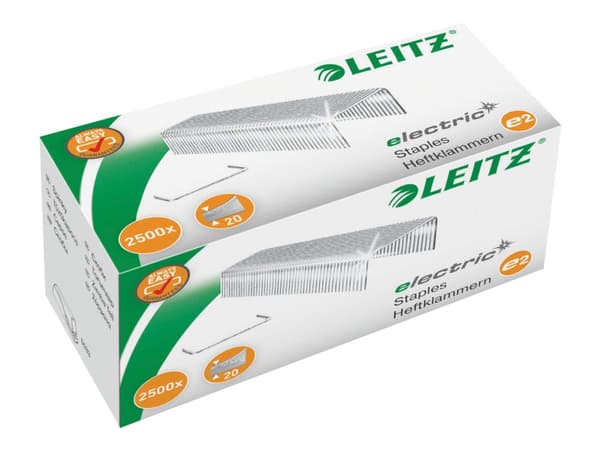Leitz 55690000, Niittipakkaus, 24/6, 6 mm, 2500 niitit, Terästä, 20 arkkia
