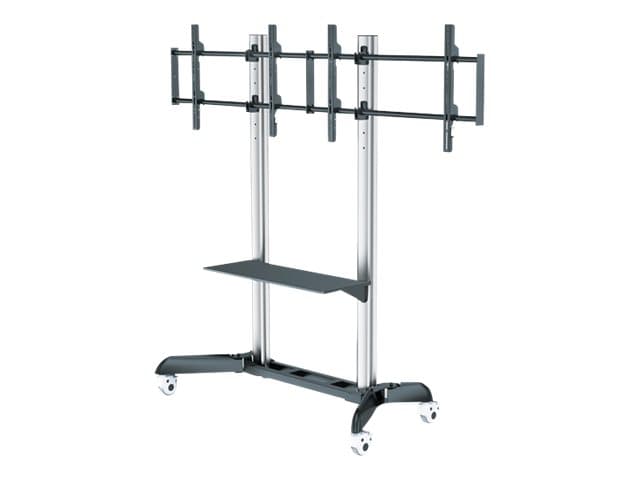 DIGITUS TV Presentation DA-90371 - Vagn - för 2 platta paneler/DVD-spelare - skärmstorlek: 37"-65" - monteringsgränssnitt: upp till 800 x 500 mm