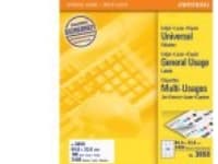 Avery - Hvit - 64.6 x 33.8 mm 2400 etikett(er) (100 ark x 24) flerbruks merkelapper