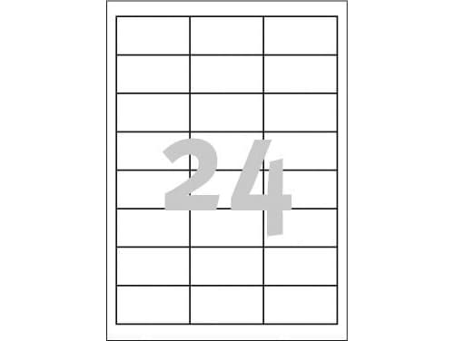 Avery - Hvit - 64.6 x 33.8 mm 2400 etikett(er) (100 ark x 24) flerbruks merkelapper