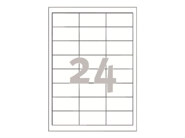 Avery - Hvit - 64.6 x 33.8 mm 2400 etikett(er) (100 ark x 24) flerbruks merkelapper