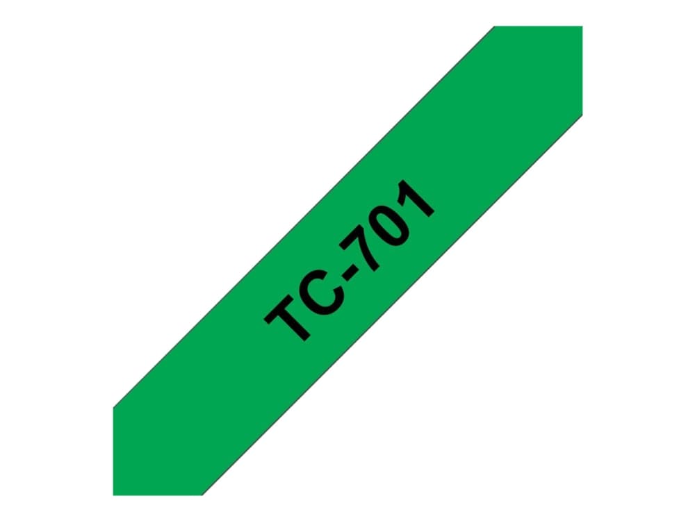 Brother TC-701 etikett-tejp Svart på grön