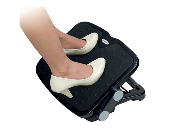 StarTech.com Under Desk Foot Rest - 18in x 14in - Adjustable Height and Angle - Foot Stool - Footrest for Desk - Office Foot Rest (FTRST1) - Fotstøtt