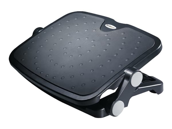 StarTech.com Under Desk Foot Rest - 18in x 14in - Adjustable Height and Angle - Foot Stool - Footrest for Desk - Office Foot Rest (FTRST1) - Fotstøtt