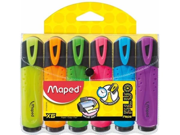 Maped 742557, 6 stykker, Flerfarget, Fibre tip, Flerfarget, Rør, 5 mm