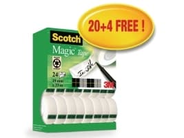 Scotch Magic, 33 m, Gjennomsiktig, Akryl, Plast, Matte, 2,54 cm, 19 mm