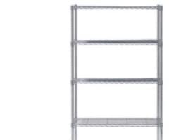 Reol Alba chrome stål med 5 hylder medium