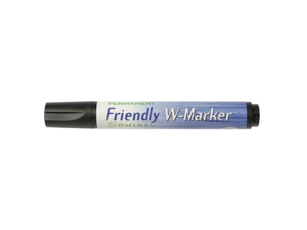 Ballograf Friendly W-Marker - Markør - permanent - svart - vannbasert blekk - 2-5 mm - medium