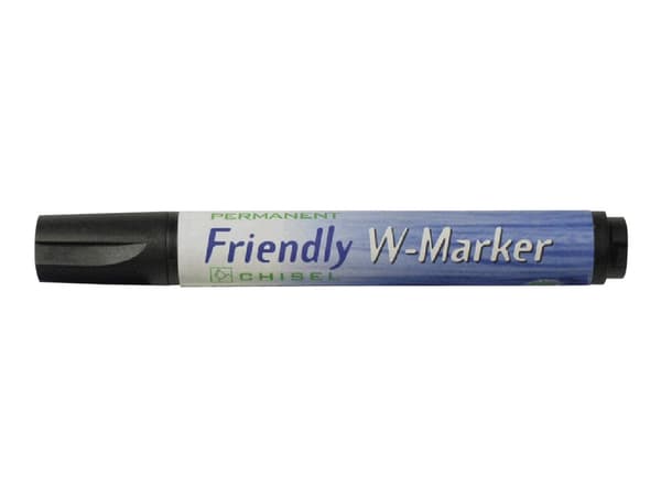 Ballograf Friendly W-Marker - Markør - permanent - svart - vannbasert blekk - 2-5 mm - medium