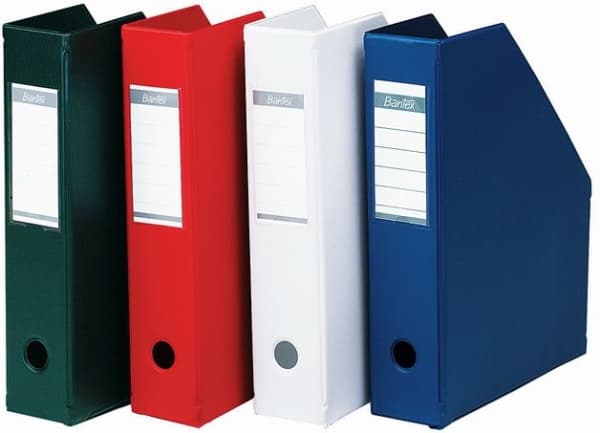 Bantex BINDEX A4 HVIT 4010 DOKUMENTKASSE - 4010-07