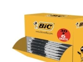 Kuglepen, BIC Atlantis, 7,0, medium, sort, pakke a 30+6 stk