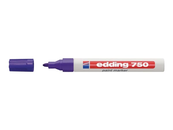 edding 750 gloss paint - Markør - permanent - for glass, metall, plast - fiolett - fargeblekk - 2-4 mm