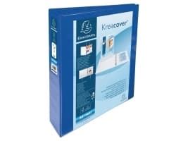 Indstiksringbind, Exacompta Kreacover, A4+, 4 D-ringe 40 mm, ryg 64 mm, blå