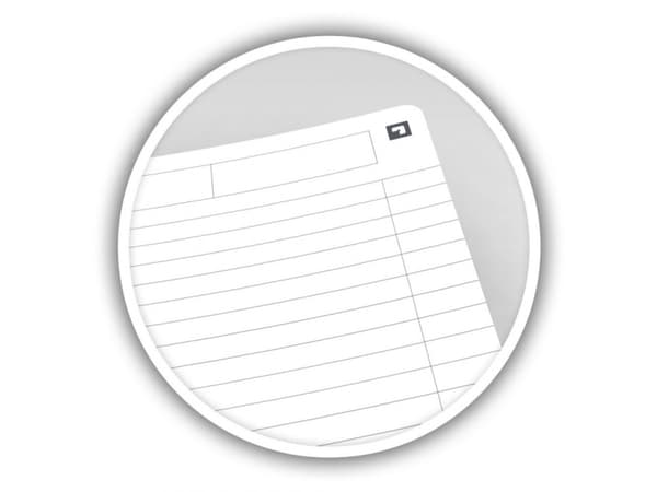 Notesbog Oxford Signature A5 linjeret rød