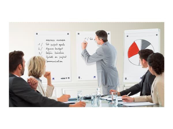 Oxford SmartChart - Flip-over-paperi - 600 x 800 mm - 20 arkkia - valkoinen - tavallinen - 6 reikää - 6 reikää