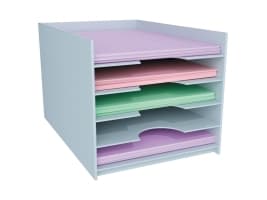 Organiser Paperflow A4 med 5 rum grå