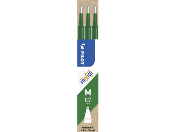 Refill Pilot Frixion Medium 0,7 mm grön (3 st.)