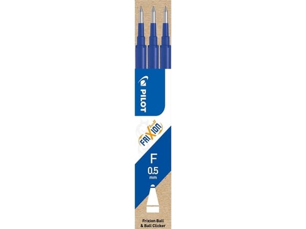 Refill Pilot Frixion Fine 0.5 mm blå - (3 stk.)