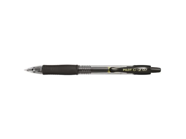 Gelpen, Pilot G-2, 0,7 mm, medium, sort, pakke a 20 stk