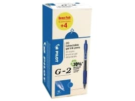 Gelpen, Pilot G-2, 0,7 mm, medium, blå, pakke a 20 stk