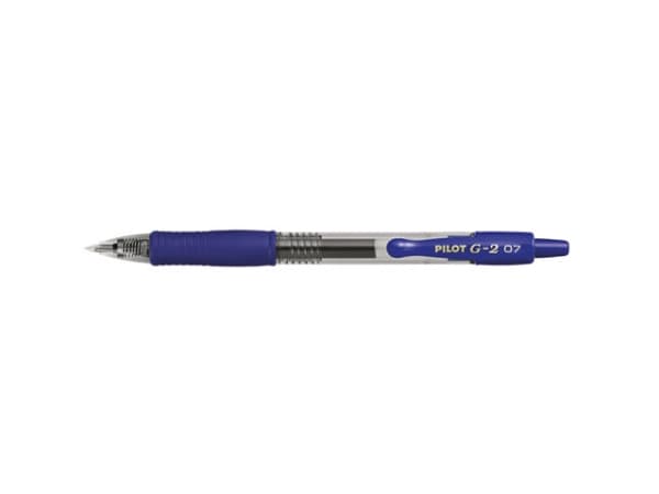 Gelpen, Pilot G-2, 0,7 mm, medium, blå, pakke a 20 stk