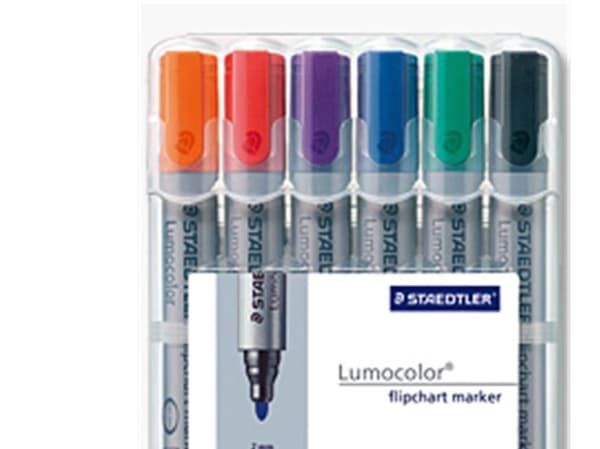 Staedtler 356 WP6, 6 kpl, Musta, Sininen, Vihreä, Oranssi, Punainen, Violetti, Harmaa, Polypropeeni (PP), 2 mm
