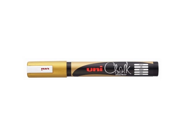 Marker Uni Chalk guld glasskiva (st.)