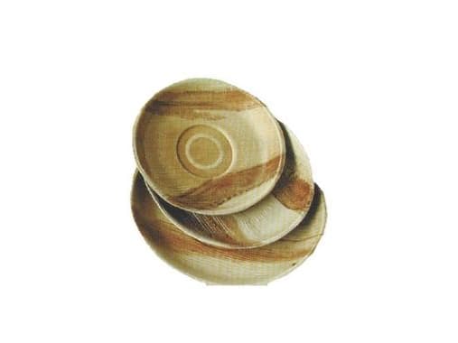 Fad Ø24 cm Bionedbrydelig Palmeblad,4 ps x 25 stk/krt