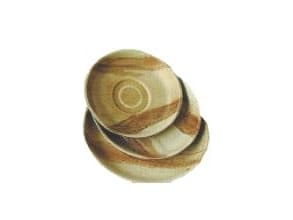 Fad Ø24 cm Bionedbrydelig Palmeblad,4 ps x 25 stk/krt