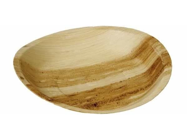 Fad Ø24 cm Bionedbrydelig Palmeblad,4 ps x 25 stk/krt