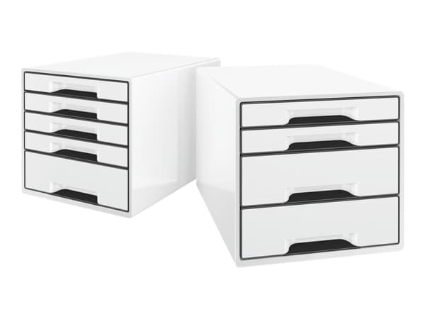 Skuffekabinet Leitz Desk Cube 5-skuffer hvid/antracitgrå