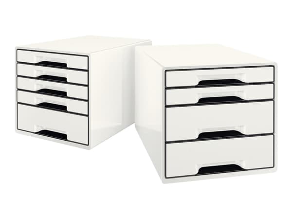 Skuffekabinet Leitz Desk Cube 5-skuffer hvid/antracitgrå