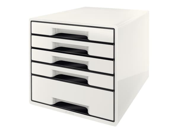 Skuffekabinet Leitz Desk Cube 5-skuffer hvid/antracitgrå