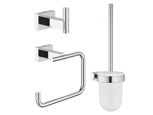 GROHE 40757001, Krom, Glas, Metall, Modern, 3 styck