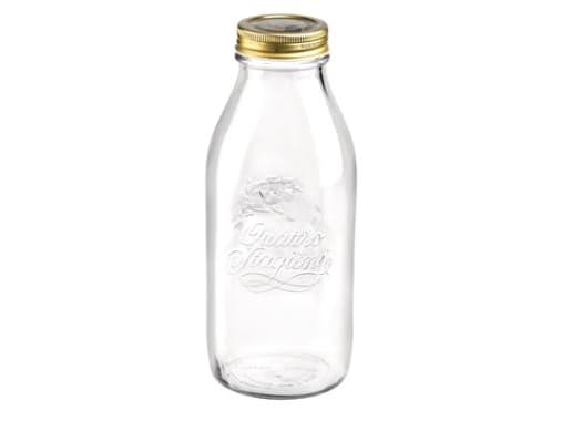 Saftflaske Quattro Stagioni 1 ltr Ø9.4x22.6 cm med Låg,12 stk/krt