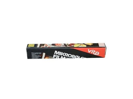 Film Vita Uperforeret Mikroovn B30cmxL15m 6.5my PVDC Klar i cut-box,24 rl/krt