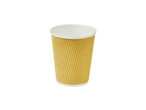 Kaffebæger Pap Ø62x60mm 10cl 3.5oz Ripple wall Til Espresso Natur,20 ps x 25 stk/krt