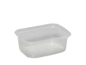 Salladsbägare 200 ml 108x81x43 mm Rektangulär PP Clear, 10 st x 100 st/krt