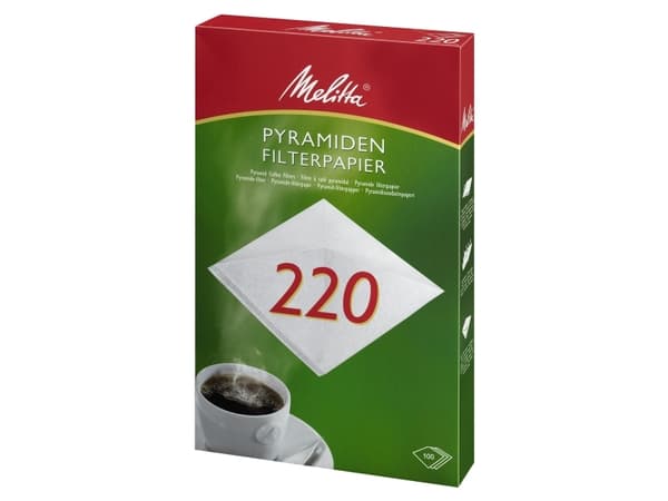 Pyramidisuodatin nro 220 Valkoinen,2 kpl x 100 kpl/krt