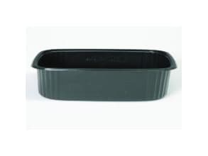 Salaattikuppi 125 gr 108x82x28 mm Suorakulmainen PS Musta,10 kpl x 100 kpl/krt