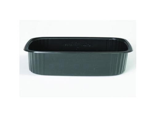 Salatbæger 125 gr 108x82x28 mm Rektangulær PS Sort,10 pk x 100 stk/krt