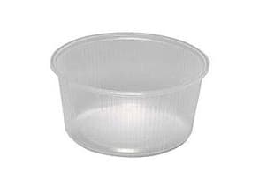 Salatbæger 250 ml Ø101x50 mm Rund PP Klar,10 pk x 100 stk/krt